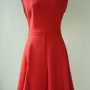 *Exceptional quality* Red sleeveless dress with flare -1