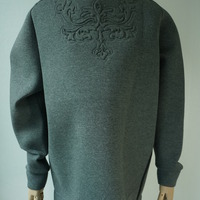 Not an ordinary sweatshirt with embossed detail and zipper in Gray - Thumbnail 2