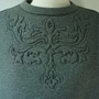 Not an ordinary sweatshirt with embossed detail and zipper in Gray-4