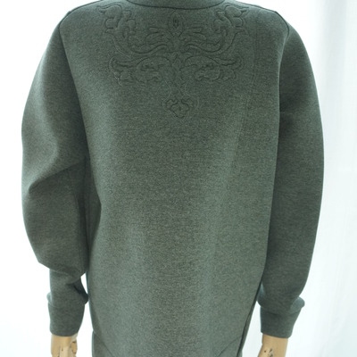 Not an ordinary sweatshirt with embossed detail and zipper in gray