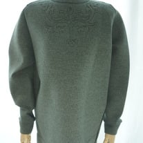 Not an ordinary sweatshirt with embossed detail and zipper in Gray