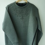 Not an ordinary sweatshirt with embossed detail and zipper in Gray-1