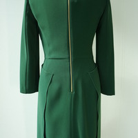 *Special price* Green apron-like dress with lace detail  - Thumbnail 1