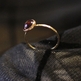 Handcrafted stackable garnet rings-1