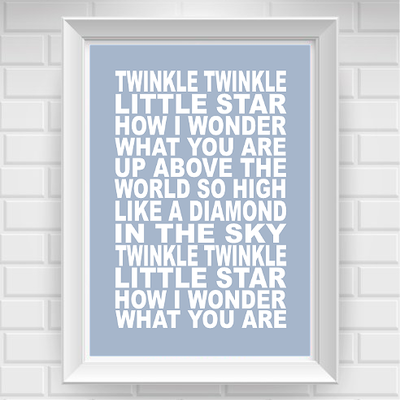 8"x10" twinkle twinkle, little star... nursery poster print / wall art - Thumbnail 5