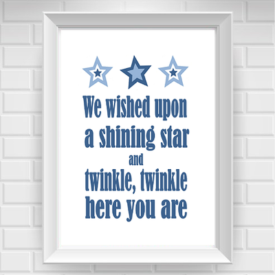 8"x10" we wished upon a shining star... nursery poster print / wall art - Thumbnail 4