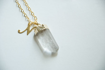 Crystal Initial necklace