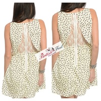 Cream polka dot dress - Thumbnail 1