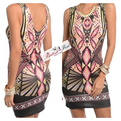 Muliticolor tank dress