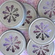12 Daisy Cut Mason Jar Lids | Pewter-1