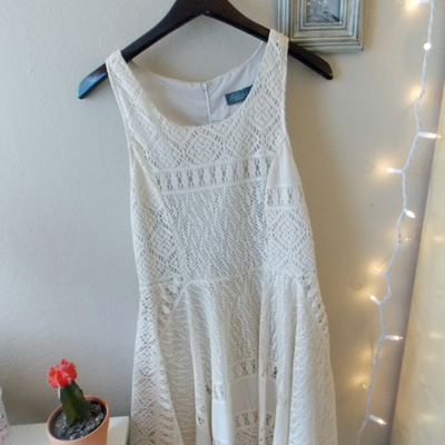 Off-white lace dress