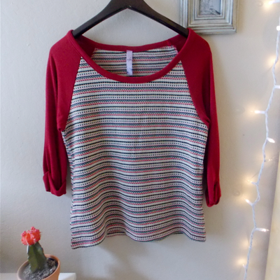 Vintage red striped sweater