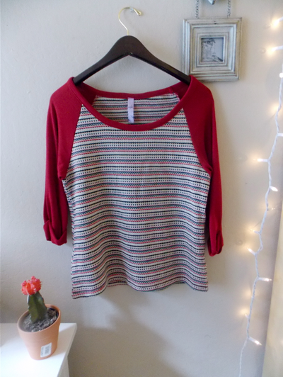 Vintage Red Striped Sweater