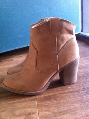 Tan Suede Booties