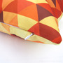 Yellow Mosaic Triangles Pillow Cover (16" X 16")-1