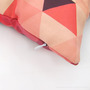 Plum Pink Mosaic Triangles Pillow Cover (16" X 16")-1