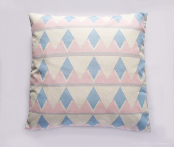 Pastel Triangle Pillow Cover (18" x 18")