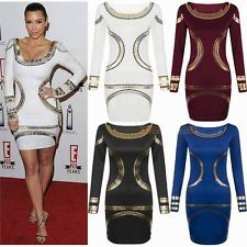 Sexy party clubwear evening sheath slim bodycon dress
