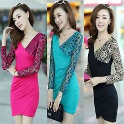  lace dress slim floral hip package mini skirt