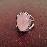 Med. Rose Quartz Ring - Thumbnail 1