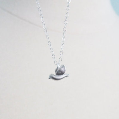 Free as a bird necklace on sterling silver chain