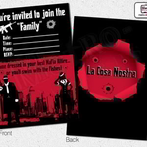 Gangster Party - Invitations  - Thumbnail 2