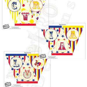 Circus or Carnival Banner Kit - 6 Different Banners - Thumbnail 1