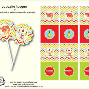 Christmas Tags - &quot;Making Spirits Bright&quot; - Thumbnail 1