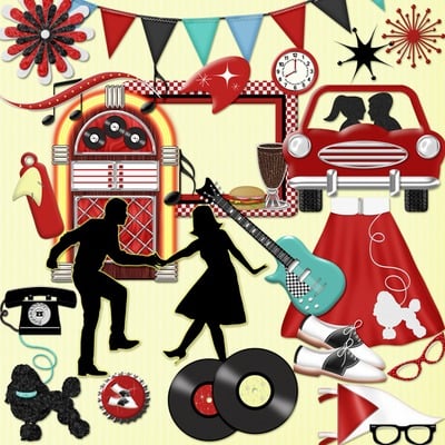 The rockin' 50's (digital scrapbooking kit)