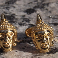 Gold Buddha Cufflinks - Thumbnail 1