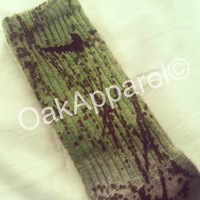 Colored Black Splattered Custom Nike Socks - Thumbnail 4