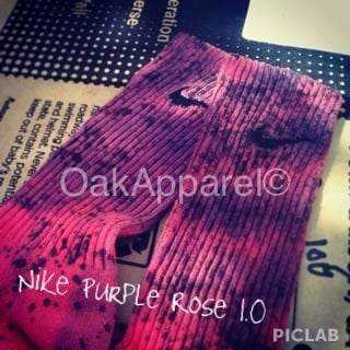 Purple Rose Custom Nike Socks 1.0 Limited Edition*