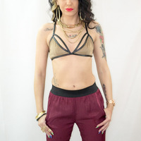 Knit Faux Suede Bralette in Mocha - Thumbnail 1