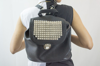 Studded Drawstring Backpack