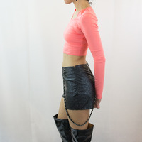Pleather & Chain Shorts - Thumbnail 3