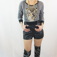 Pleather & Chain Shorts - Thumbnail 4