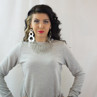 Zipper Detail Sweatshirt - Thumbnail 1