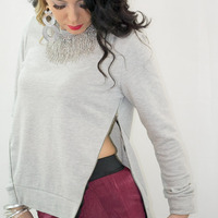 Zipper Detail Sweatshirt - Thumbnail 2