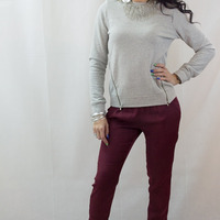 Zipper Detail Sweatshirt - Thumbnail 4