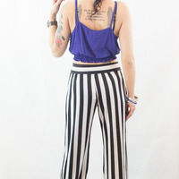 STRIPE BANDED TROUSERS WITH OPEN SIDES - Thumbnail 2