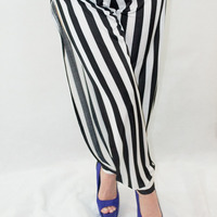 STRIPE BANDED TROUSERS WITH OPEN SIDES - Thumbnail 3