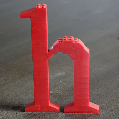 Lego lowercase h (times)