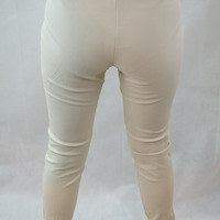 FAUX LEATHER ANKLE PANTS WITH SIDE ZIPPERS - Thumbnail 3