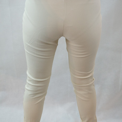 Faux leather ankle pants with side zippers