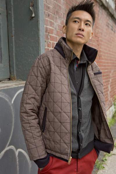 Plaid quilted jacket -ON SALE-