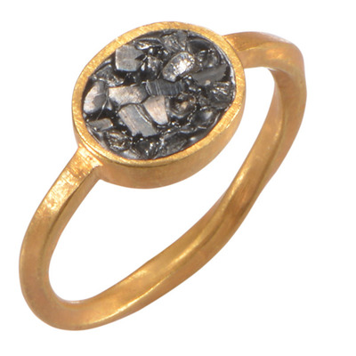 Black Rose Cut Diamond Ring