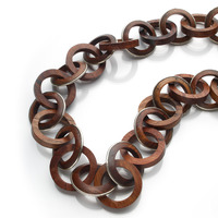 Teak handcrafted brass finish Necklace - Thumbnail 1