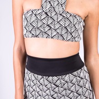 Palm skirt and crop top set - Thumbnail 1