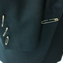 Safety-pin button jacket in Black-2