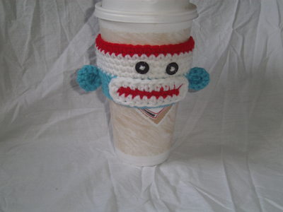 Sock Monkey cup cozie